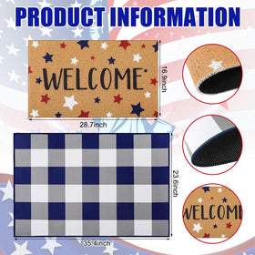Tinideya non-slip coir mat with textured backing for safer entrances.