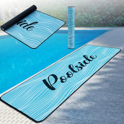 Tinideya pool mat with anti-slip bottom for safer poolside steps