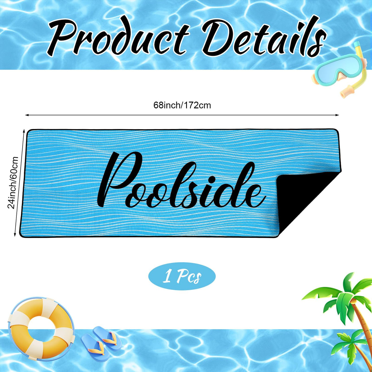 Drainage design on Tinideya pool mat helps reduce moisture around the deck