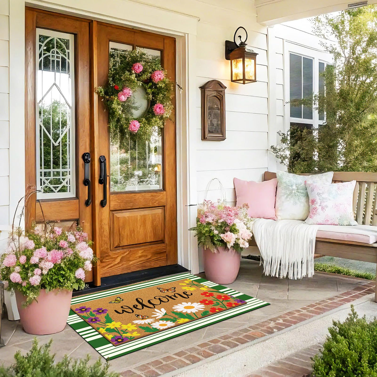 Tinideya mat with sturdy stitching designed for durability