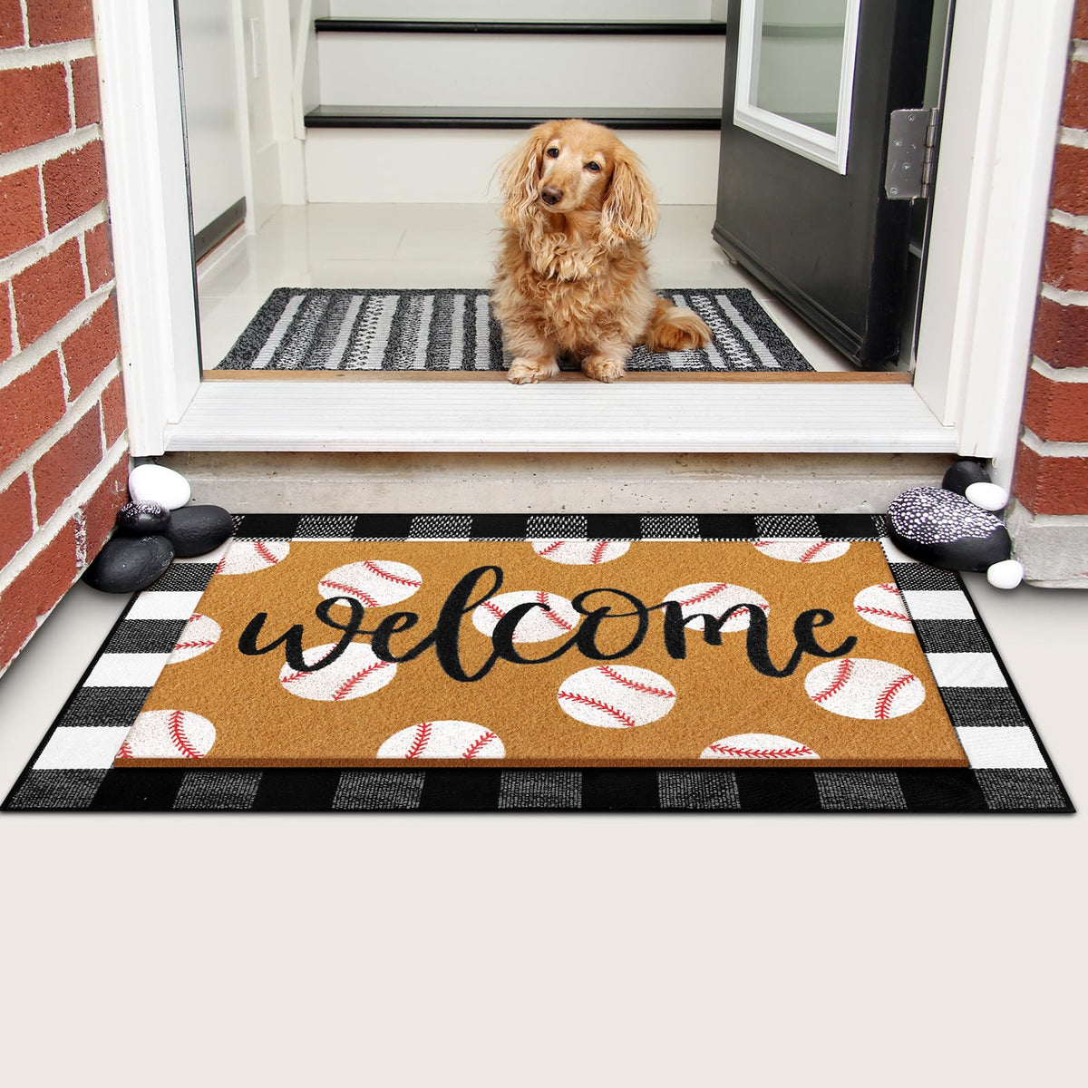Tinideya mats come in two practical sizes for doors and porches.