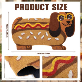 Tinideya Wiener Dog Welcome Mat adds playful charm to front porch entrances.