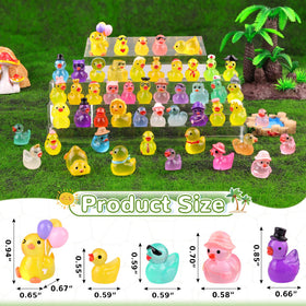 TINKRSTUFF resin duck miniatures in assorted poses for DIY scenes.