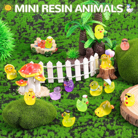 TINKRSTUFF tiny ducks glow softly, ideal for dollhouse landscapes.