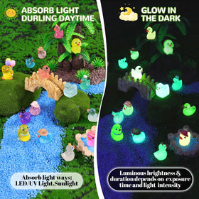 TINKRSTUFF glow-in-the-dark duck adds charm to terrariums and displays.