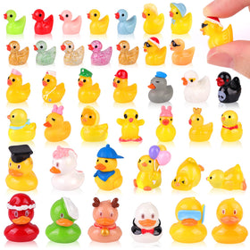 TINKRSTUFF mini ducks with glitter detail for bright desk decor and DIY crafts.