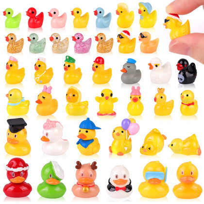 TINKRSTUFF mini ducks with glitter detail for bright desk decor and DIY crafts.