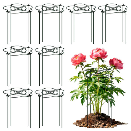 Tinrbip peony cage four-leg assembly supports sturdy stems against wind.