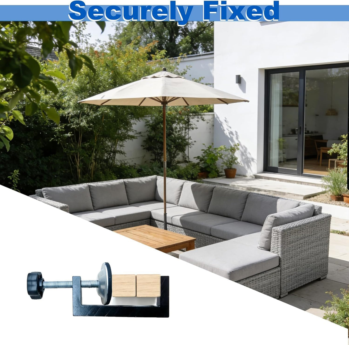 TINSKY tool-free installation demonstrates fast, secure patio furniture assembly.
