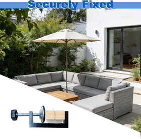 TINSKY tool-free installation demonstrates fast, secure patio furniture assembly.