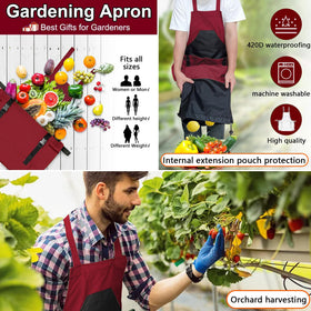 Tintsabo Gardening Apron ergonomic criss-cross strap reduces shoulder strain in long sessions.