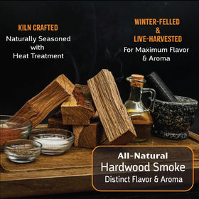 Tiny Timbers Smoke'n Splits USA-sourced hardwood chunks ideal for backyard barbecues