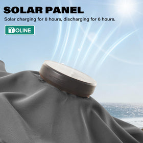 Tioline heavy-duty iron pole and reinforced brackets ensure sturdy shade