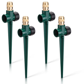 Tioncy 4-pack lawn sprinkler with 360-degree rotation for even yard watering.