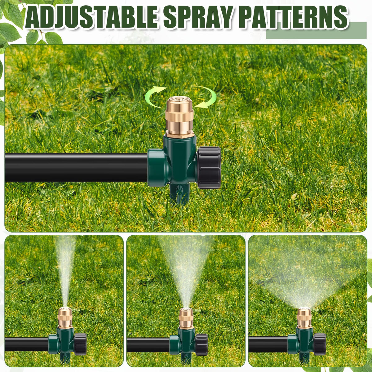 Tioncy spike base installs quickly into soil for stable irrigation.