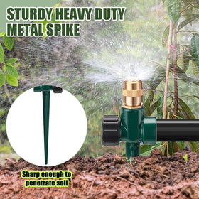 Tioncy sprinkler fits standard US 3/4 inch hose fittings.