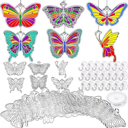 Tioncy butterfly suncatchers in six styles for vibrant window art