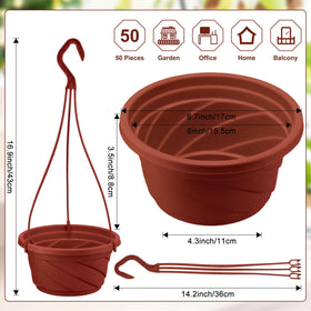 Tioncy coffee hanging planter with drainage holes promotes healthy watering and root growth