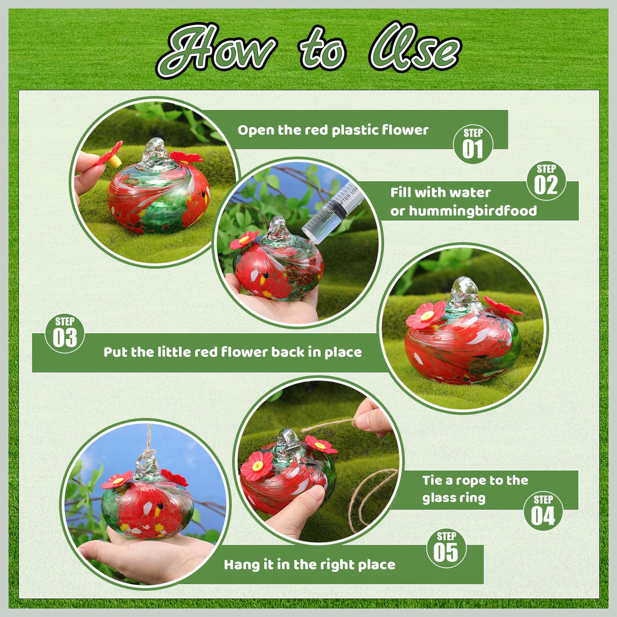 Colorful Tioncy feeders brighten outdoor spaces while inviting pollinators