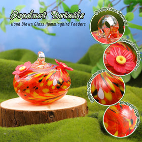 Tioncy hummingbird feeder capacity shown for 3.3 oz nectar
