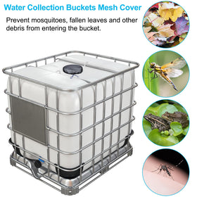 TIONLCLC IBC mesh cover 9.8 inch diameter shields water from leaves