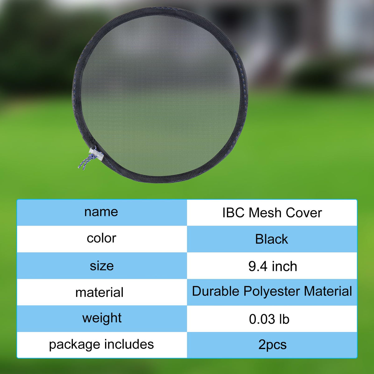 TIONLCLC IBC tote mesh cover demonstrates durable outdoor use