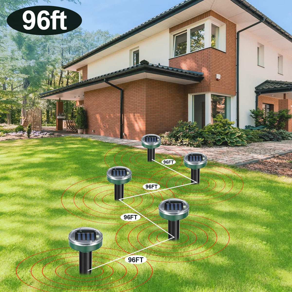 Tirgo durable weatherproof repellent unit withstands rain and snow year round.