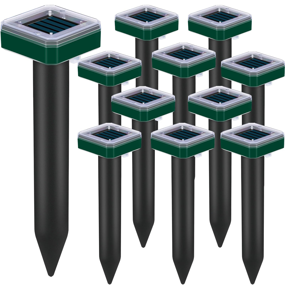 Tirgo mole repellent solar stake protecting yard from burrowing pests