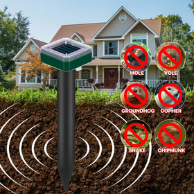 Tirgo solar powered animal deterrent bundle for lawns
