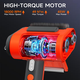 TISHI HERY cordless cleaner shows dual 3000mAh batteries.