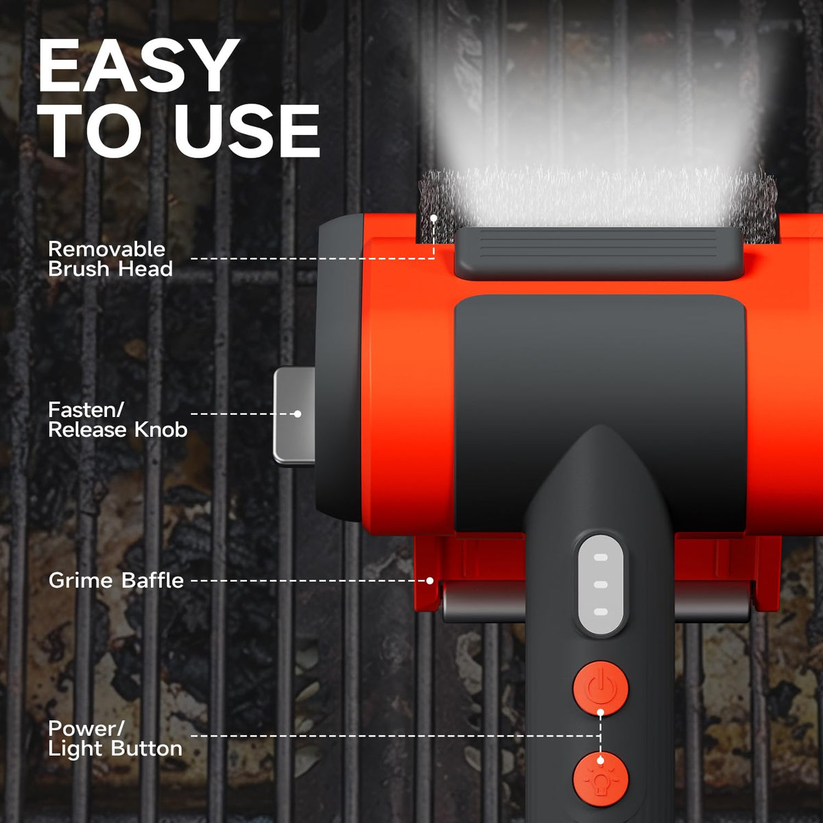 TISHI HERY detachable brush head is dishwasher-safe for easy maintenance.