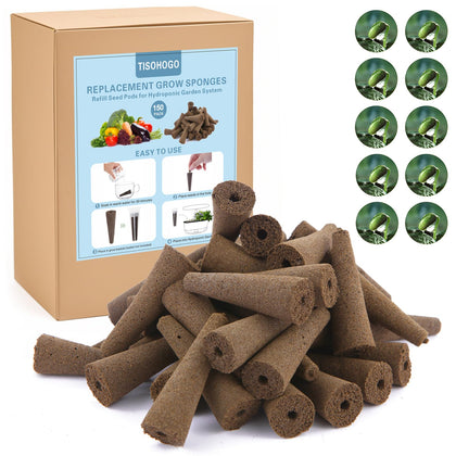 TISOHUGO 150 pack grow sponges for AeroGarden promote robust root development