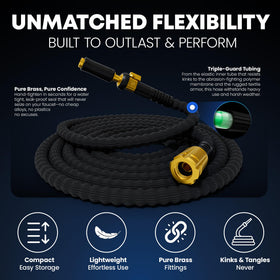 Titan hose used for yard watering with extended reach
