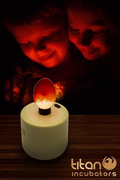 Titan Incubators portable egg candler enables on site incubation checks.