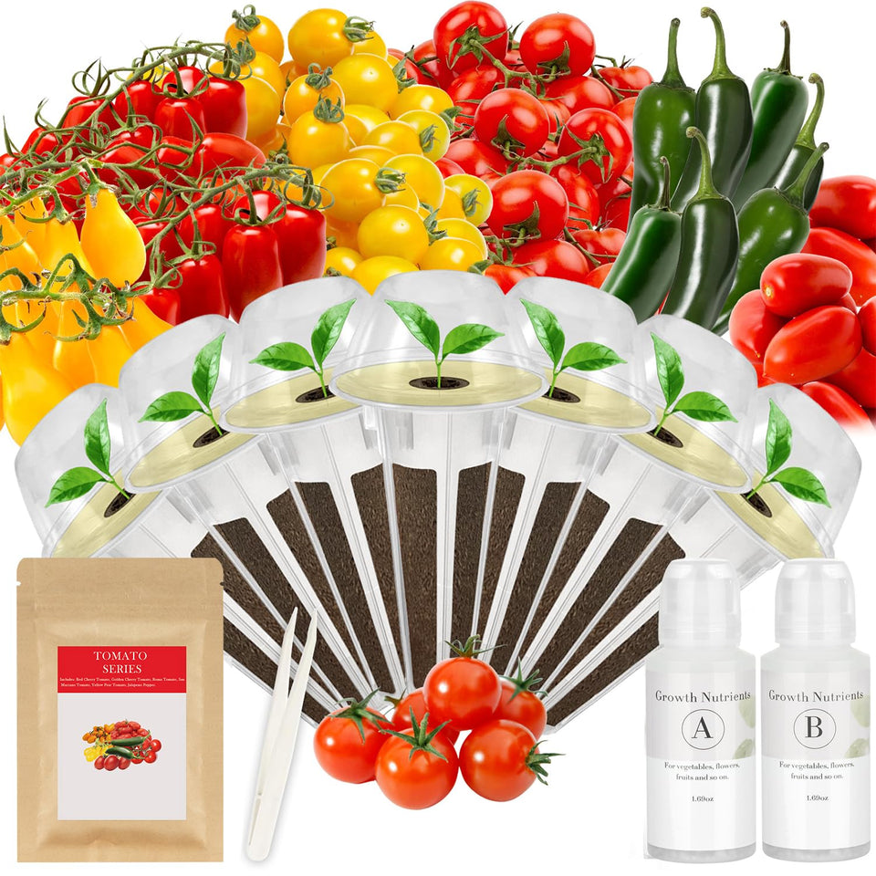 TitaniX heirloom seed pod kit with six tomato varieties for indoor garden success.