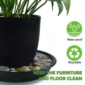 TITE BPA-free PP plant saucer emphasizing durability and recyclability.