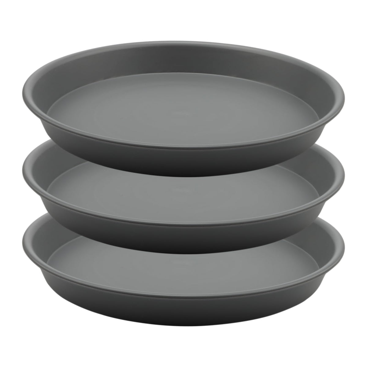 TITE 10-inch grey plant saucer outer view catches drainage to protect surfaces