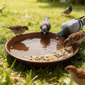 TITE Plant Saucer 16-inch drip tray prevents mess from plant drainage.