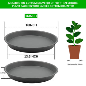 TITE Plant Saucer 16-inch diameter close-up shows sturdy, durable plastic