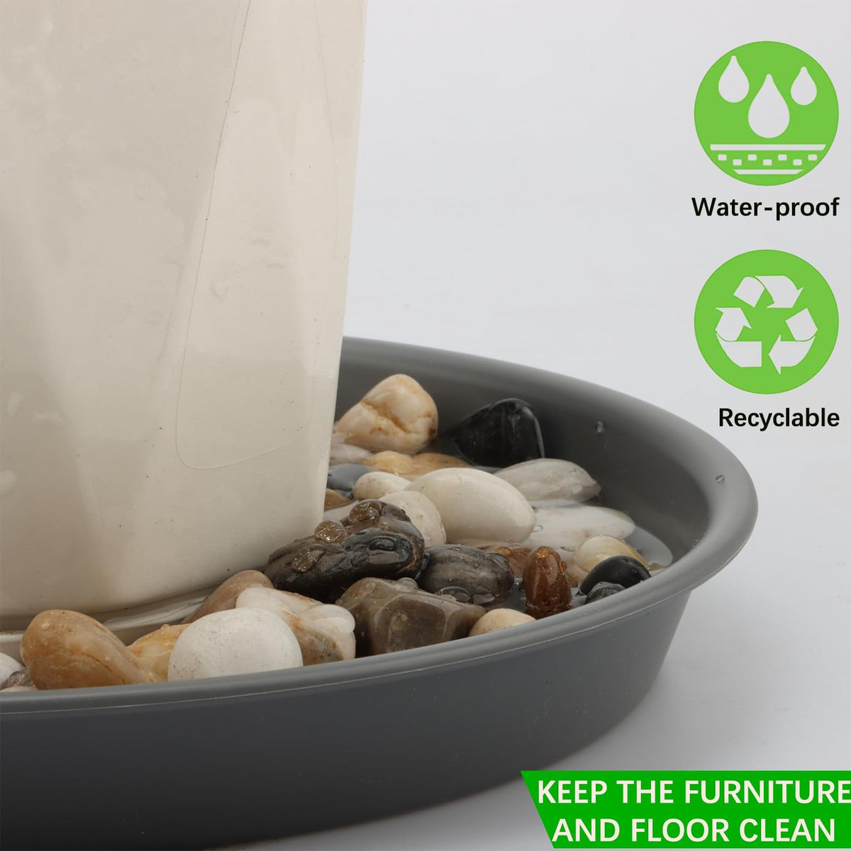 TITE heavy-duty PP plastic plant saucer for indoor and outdoor use
