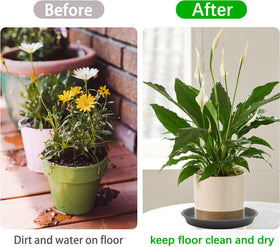 TITE 10 inch grey tray protects surfaces while keeping plants mobile