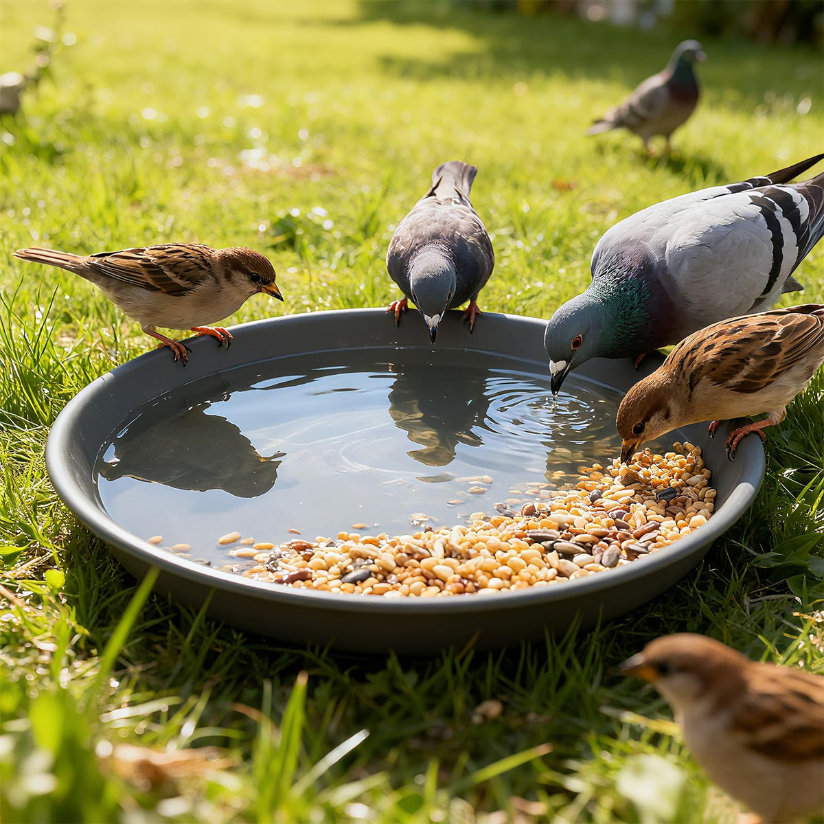 TITE stackable plant saucers for easy storage when not in use