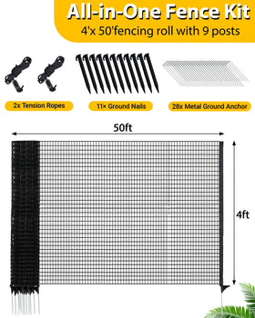 TITECK fiberglass posts step-in setup for sturdy tool-free installation