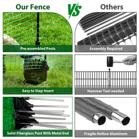 TITECK plastic fence mesh forms a light, visual barrier for pets.