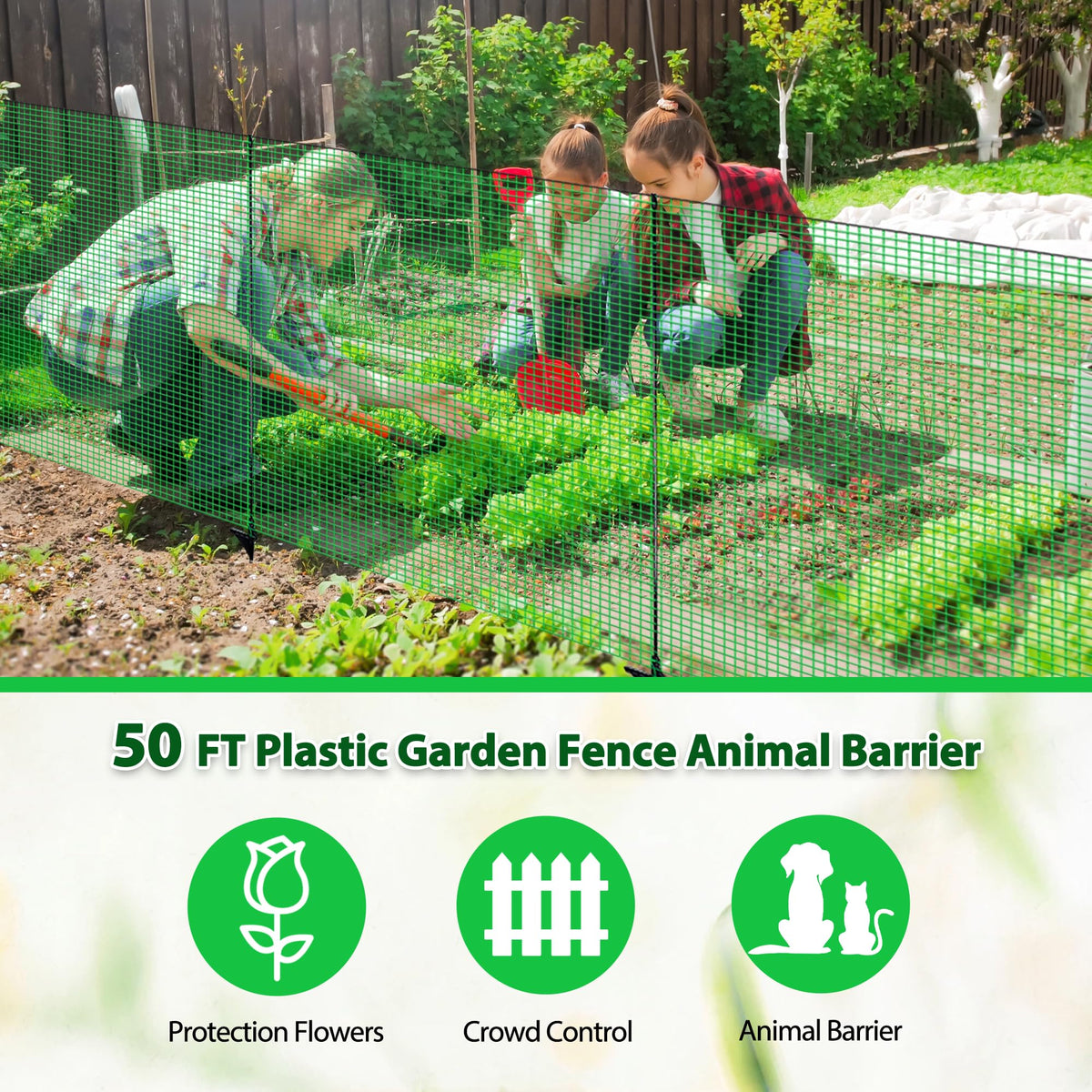 TITECK rollable storage design makes seasonal fencing easy to store.