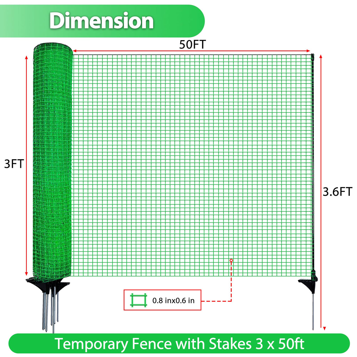 TITECK step-in posts provide sturdy anchoring for flexible barriers.