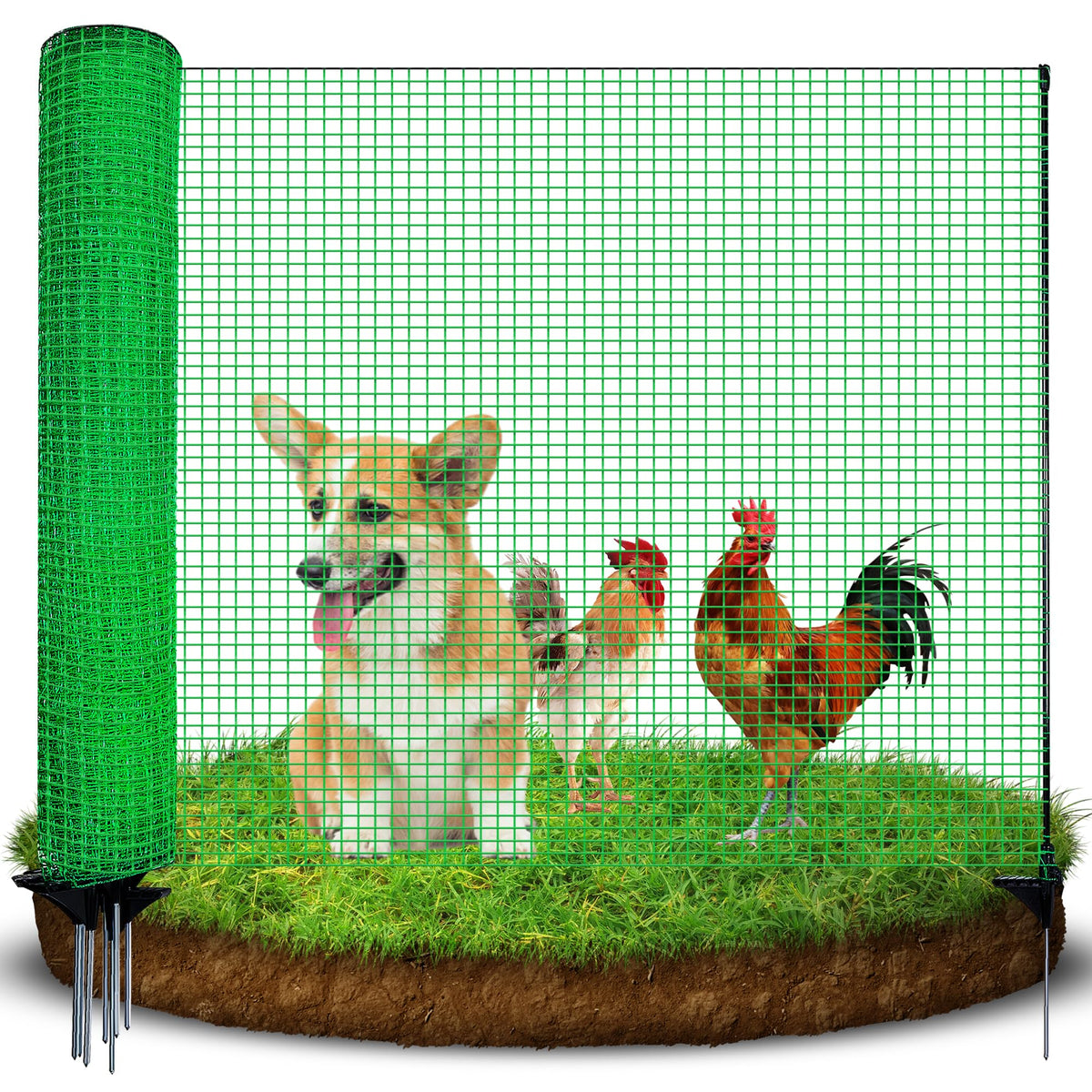 TITECK temporary fence kit for fast, tool-free yard containment.