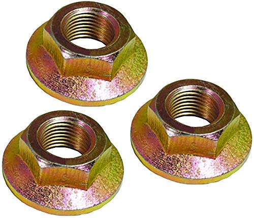 TITISKIN blade lock nut 3-pack close-up for secure mower blade attachment
