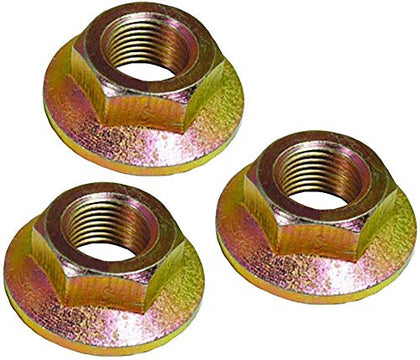 TITISKIN blade lock nut 3-pack close-up for secure mower blade attachment