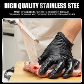 TitTees multi-purpose tool trims fat and peels poultry skin.